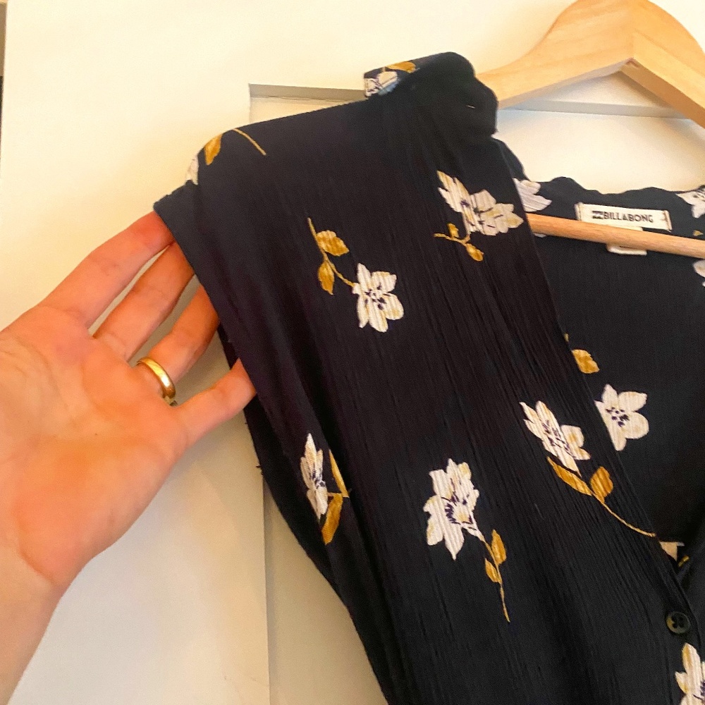 Navy Floral Light Summer Dress